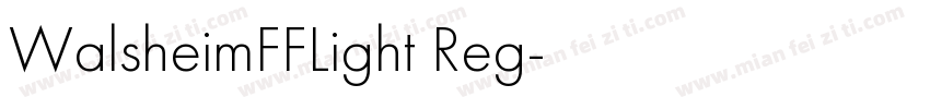 WalsheimFFLight Reg字体转换